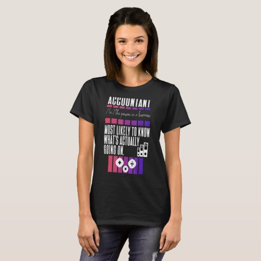 T-shirt Comptable pour femmes Comptable Comptable Cool Com (Devant entier)