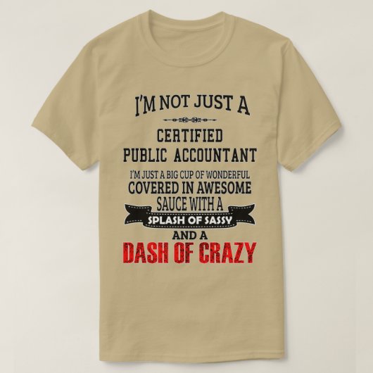 T-shirt Comptable Public Certifié Funny Certified Public (Design devant)