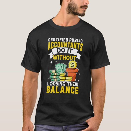 T-shirt Comptable Public Certifié Sans Perte De Solde (Devant)