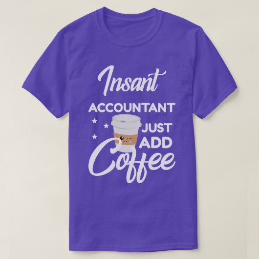 T-shirt Comptable Qui aime le café Drôle cadeau (Design devant)