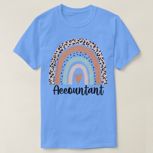 T-shirt Comptable Rainbow Leopard Comptabilité Vie Cpa Amu (Design devant)