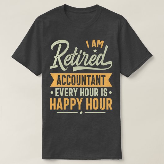 T-shirt Comptable retraité Idées cadeaux Comptable retrait (Design devant)