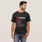 T-shirt Comptable Retraité Plaisanter Comptabilité Pas Mon (Devant entier)