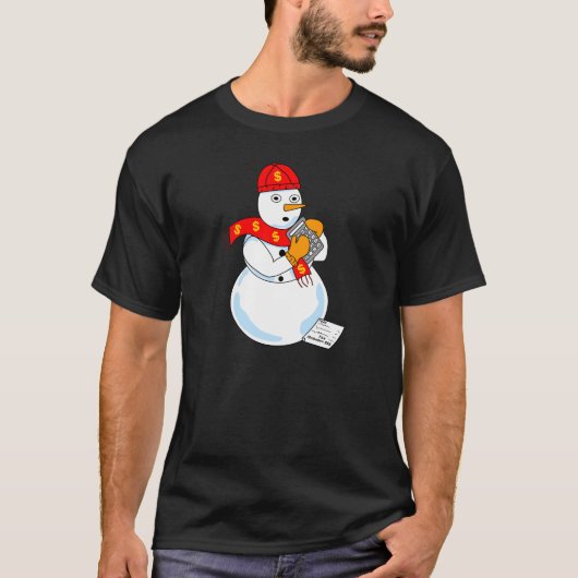 T-shirt Comptable Snowman (Devant)