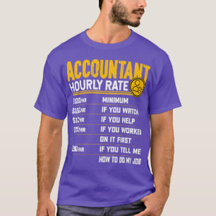 T-shirt Comptable Taux horaire Compte amusant Comptable Ac