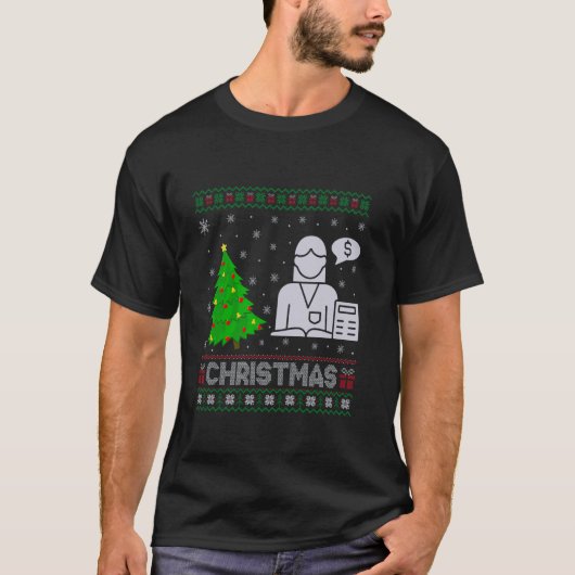T-shirt Comptable Xmas Tree Lighting laide sueur de Noël (Devant)