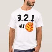 T-shirt Compte à rebours de pizza (Devant)