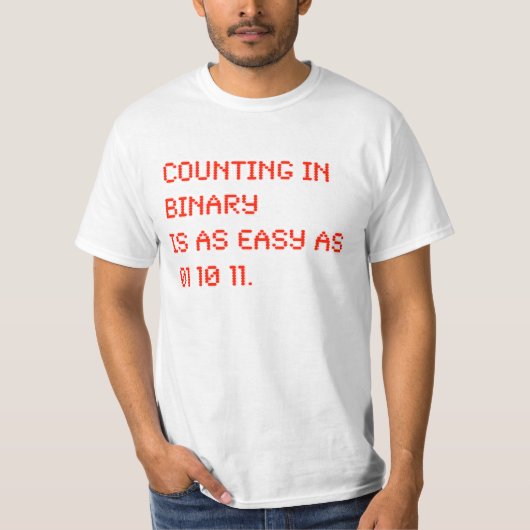 T-shirt Compte dans la binaire (Devant)