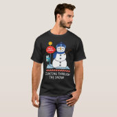 T-shirt Compter à travers la neige - Comptable de Noël (Devant entier)