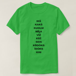 T-shirt compter jusqu'à 10 en Livonien