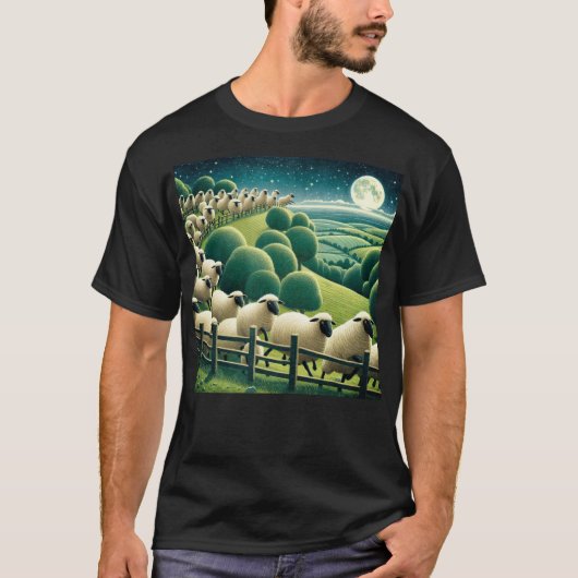 T-shirt Compter les moutons (Devant)