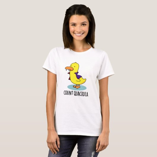 T-shirt Compter Quackula Drôle Canard Pun (Devant entier)