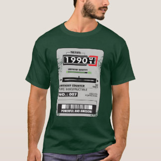 T-shirt compteur électrique anniversaire 1990 cadeau élect