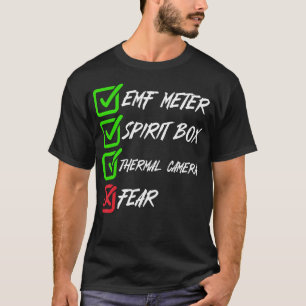 T-shirt Compteur EMF Spirit Box Caméra Thermique Chasse Fa