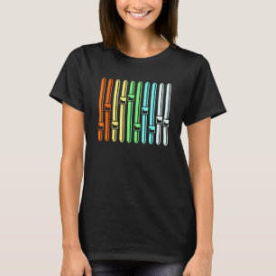 T-shirt Compteur Vu de Son d'Ingénieur Audio Coloré