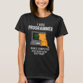 T-shirt Computer Cat Programmer Funny Coder Meme (Devant)