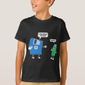 T-shirt Computer Engineering I Father & Son Floppy Disk En (Devant)