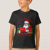 T-shirt Computer Meme Funny Santa's Tech Suprt Rebooting C (Devant)