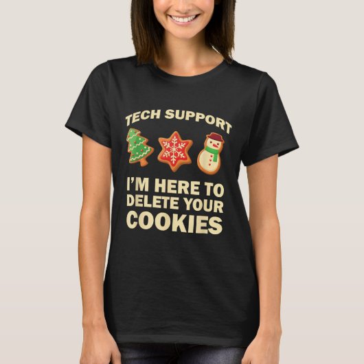 T-shirt Computer Nerd Funny Christmas Designs Men's Black (Devant)