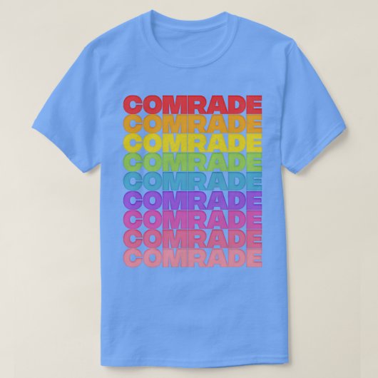 T-shirt Comrade Arc-en-ciel Rétro Style de typographie Des (Design devant)