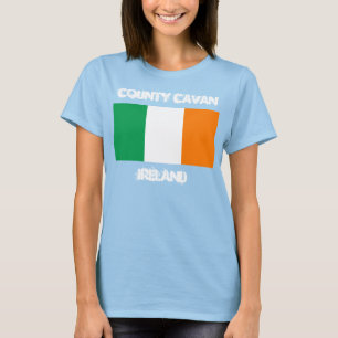 T-shirt Comté de Cavan, Irlande avec drapeau irlandais