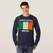 T-shirt Comté de Cavan, Irlande avec drapeau irlandais (Devant entier)