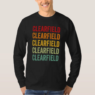 T-shirt Comté de Clearfield Pennsylvanie Texte Arc-en-ciel