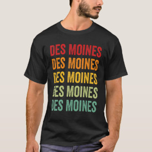 T-shirt Comté de Des Moines Iowa Conception de texte arc-e