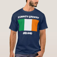 Comté de Galway, Irlande avec drapeau irlandais
