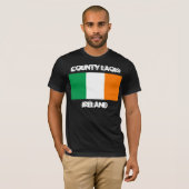 T-shirt Comté de Laois, Irlande avec drapeau irlandais (Devant entier)