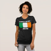 T-shirt Comté de Leitrim, Irlande avec drapeau irlandais (Devant entier)