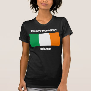 T-shirt Comté de Monaghan, Irlande avec drapeau irlandais