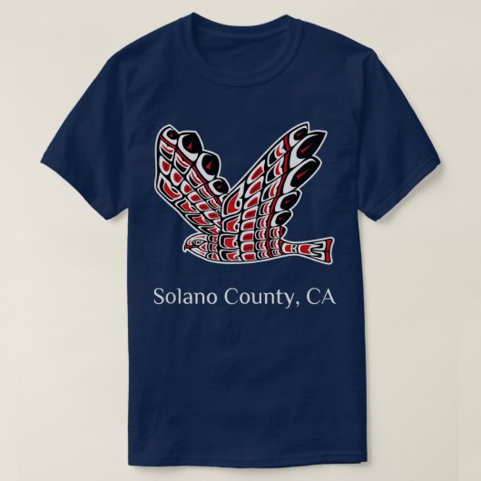 T-shirt Comté de Solano Faucon rouge Oiseau amérindien o (Design devant)