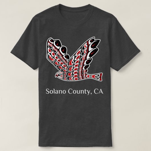 T-shirt Comté de Solano Faucon rouge Oiseau amérindien o (Design devant)