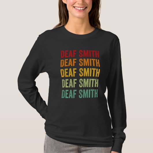 T-shirt Comté Deaf Smith Texas Texte Arc-en-ciel (Devant)