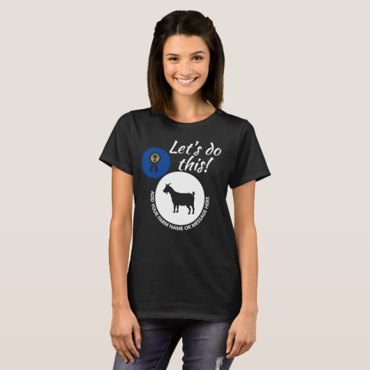 T-shirt Comté Fair Livestock Pygmy Chèvre Show Dark (Devant entier)