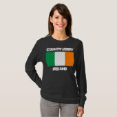 T-shirt Comté Kerry, Irlande avec le drapeau irlandais (Devant entier)