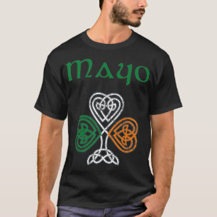 T-shirt Comté Mayo Shamrock Irlande Drapeau crade et cèo