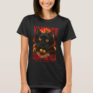 T-shirt Comte Vampurrr Catula Chat Vampire Halloween Chat