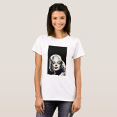 T-shirt CON24BW-V4 lèvres rouges Marilyn DANS BLACK.tif (Devant entier)
