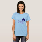 T-shirt ConC Dames bleu à manches longues (Devant entier)