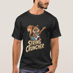 T-shirt Concasseur de cordes de guitare Écureuil Humour Ré