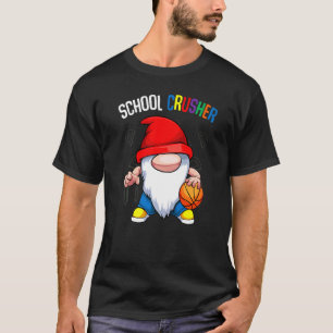 T-shirt Concasseur De L'École Retour À L'École Cute Gnome