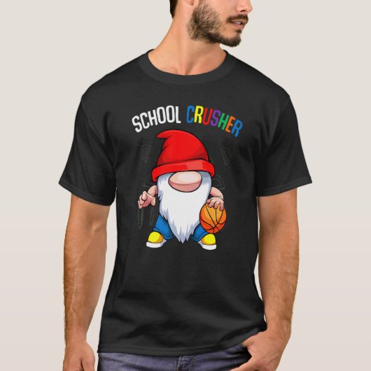 T-shirt Concasseur De L'École Retour À L'École Cute Gnome  (Devant)