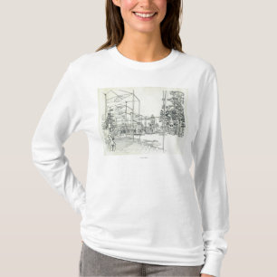 T-shirt Concept aérien d'aiguille de l'espace dessinant 3