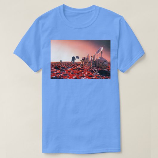 T-shirt Concept Art of Future Manned Mars Mission (Design devant)