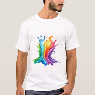 T-shirt Concept artistique de peinture colorée Design