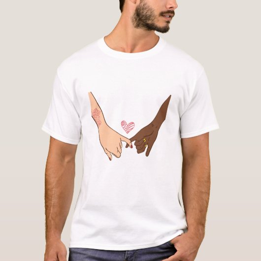 T-shirt Concept de promesse pincée tirée à la main (Devant)