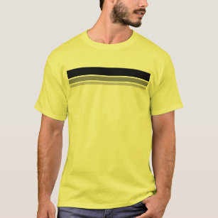 T-shirt concepteur à rayures jaunes