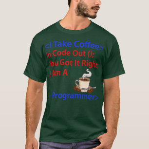 T-shirt Concepteur de café Programmeur de logiciel ingénie